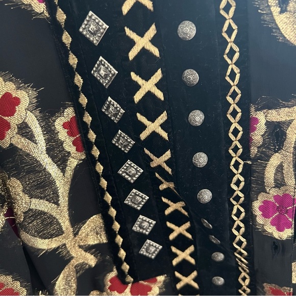 New! Dodo Bar Or Loren Black & Gold Mini Dress - Picture 7 of 11